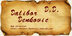 Dalibor Denković vizit kartica